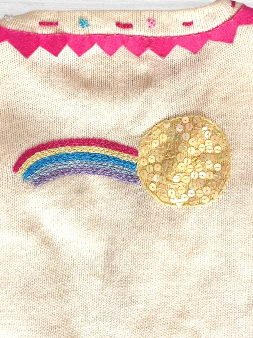 Vintage Storybook Knits 1X Nursery Rhyme Cardigan Sweater Cottagecore Whimsical - Picture 10 of 11
